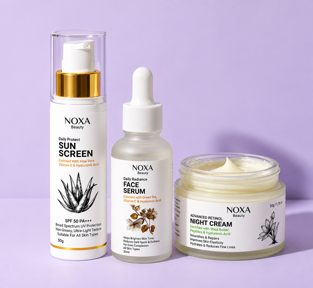 Mindfully sourced Noxa ingredients